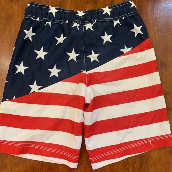 Gymboree Stars and Stripes swim trunks Sz 7-8 - Picture 2 of 5
